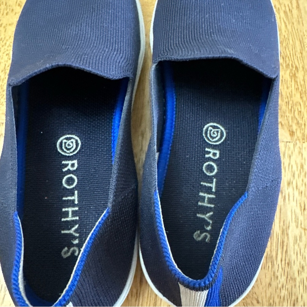 Rothy’s The Sneaker Slip On Navy Sneakers size 8.5 - Picture 5 of 9